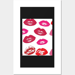 Red Lips Design All over Lips design for many Items, check out the store for gift ideas. Posters and Art